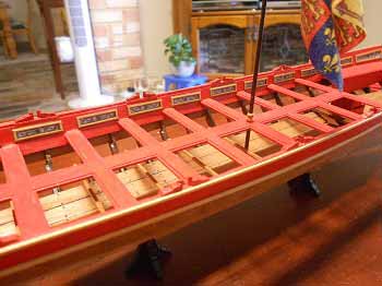 Queen Anne barge fitting the stretchers