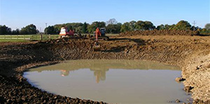 1972 - Excavation for the Waterscape and water features section.