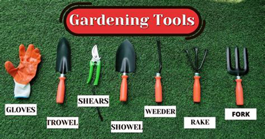 Garden tools display